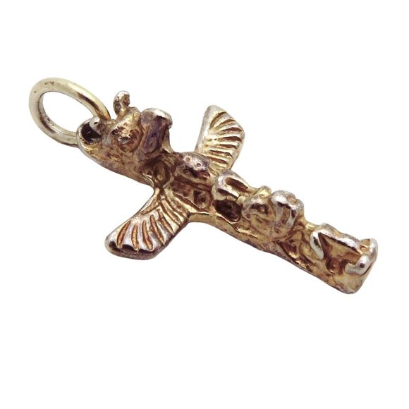 Vintage Sterling Silver Native American Totem Pole Charm or Pendant - Picture 2 of 7
